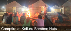 Campfire at Kolluru Bamboo Huts